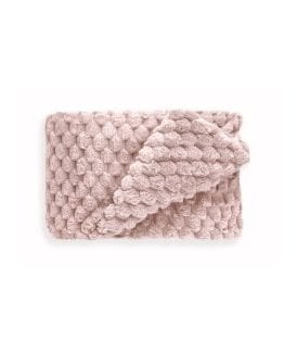 Leah Collection Deluxe Throw in Blush Pink