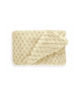 Leah Collection Deluxe Throw in Cream
