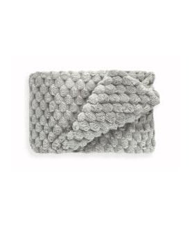 Leah Collection Deluxe Throw in Silver