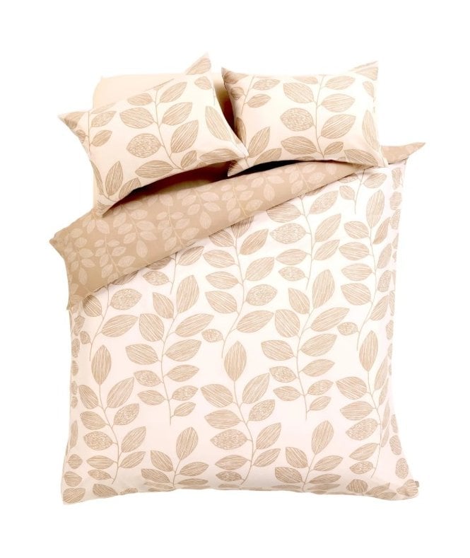 New Edge Blinds Leaves Duvet Set in Natural