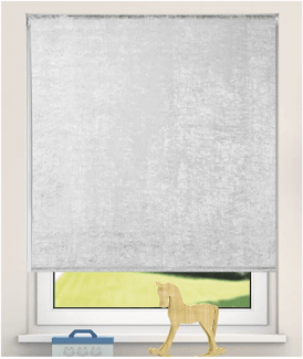 Light Grey Velvet Blackout Roller Blind (165cm Drop)