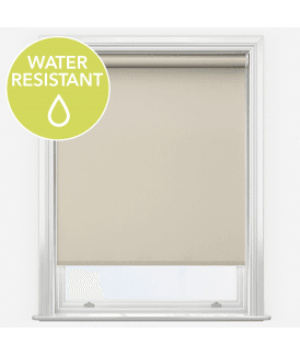 Linen Water & Moisture Resistant PVC Blackout Roller Blinds Ideal for Bathroom & Kitchen 160cm Length