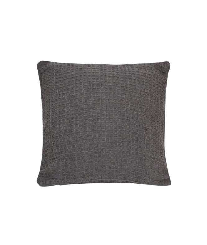 New Edge Blinds Lisbon Pure Cotton Cushion Cover in Charcoal, 60 x 60cm