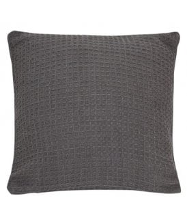 Lisbon Pure Cotton Cushion Cover in Charcoal, 60 x 60cm