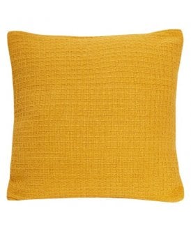 Lisbon Pure Cotton Cushion Cover in Ochre, 60 x 60cm