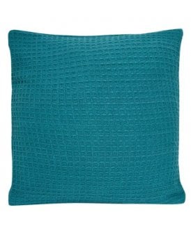 Lisbon Pure Cotton Cushion Cover in Teal, 60 x 60cm