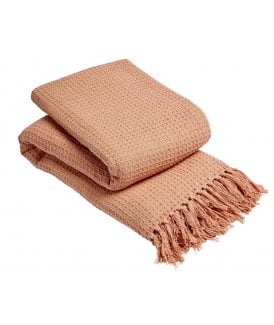 Lisbon Pure Cotton Honeycomb Throw in Spice