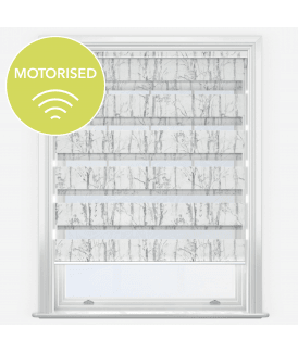 Louvolite Alberto Silver Motorised Dimout Day & Night Roller Blind