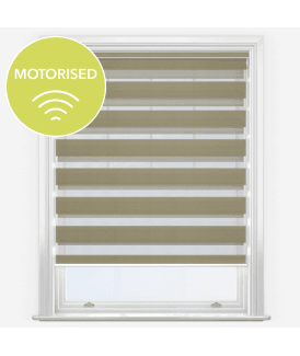 Louvolite Arezzo Beige Motorised Dimout Day & Night Roller Blind