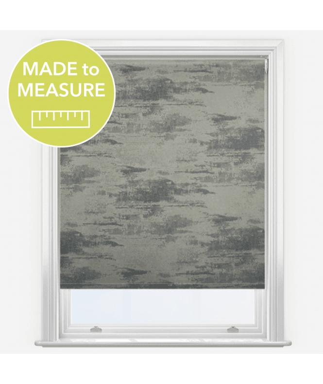 New Edge Blinds Louvolite Argent Mercury Made to Measure Blackout Roller Blind