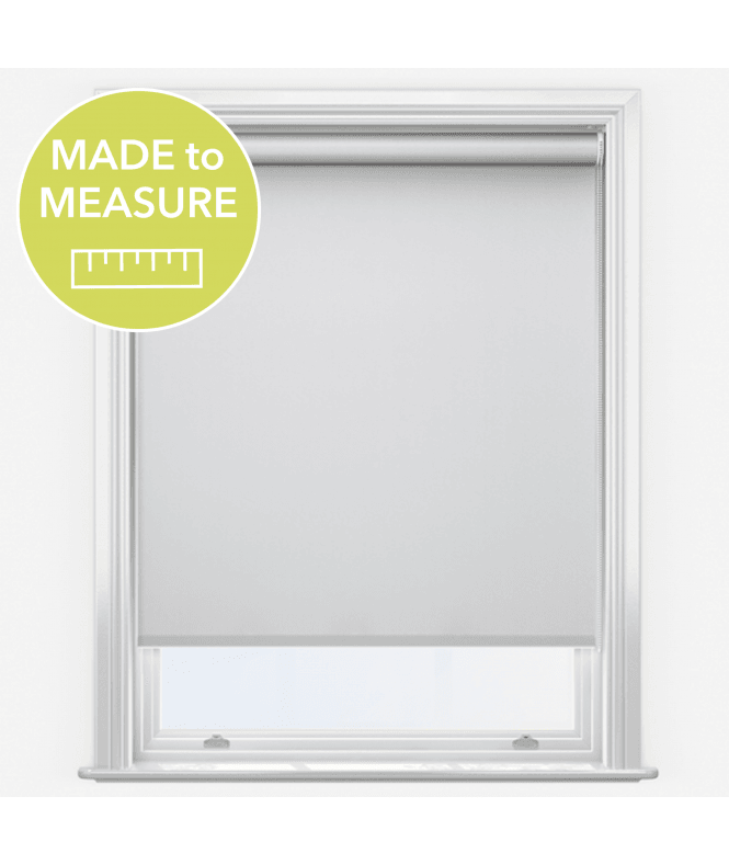 New Edge Blinds Louvolite Carnival China White Made to Measure Blackout Roller Blind