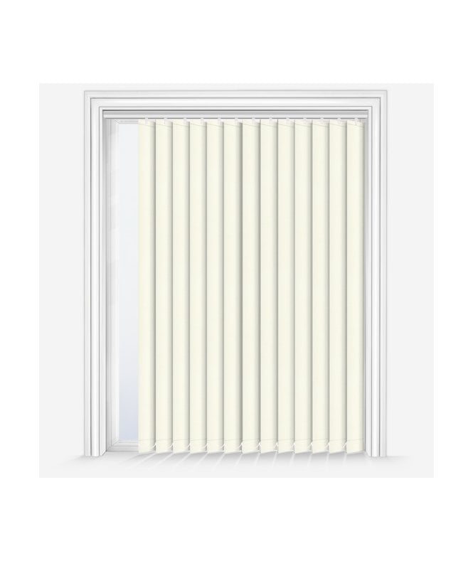 New Edge Blinds Louvolite Carnival Cream Custom Made Dimout Vertical Blind