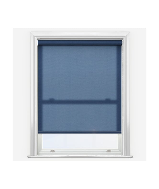 New Edge Blinds Louvolite Carnival Navy Made to Measure Dimout Roller Blind