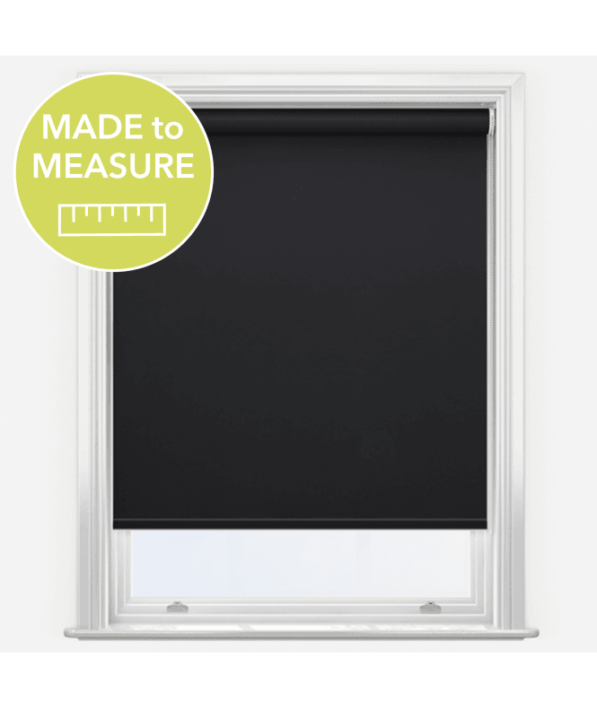 New Edge Blinds Louvolite Carnival Raven Made to Measure Blackout Roller Blind