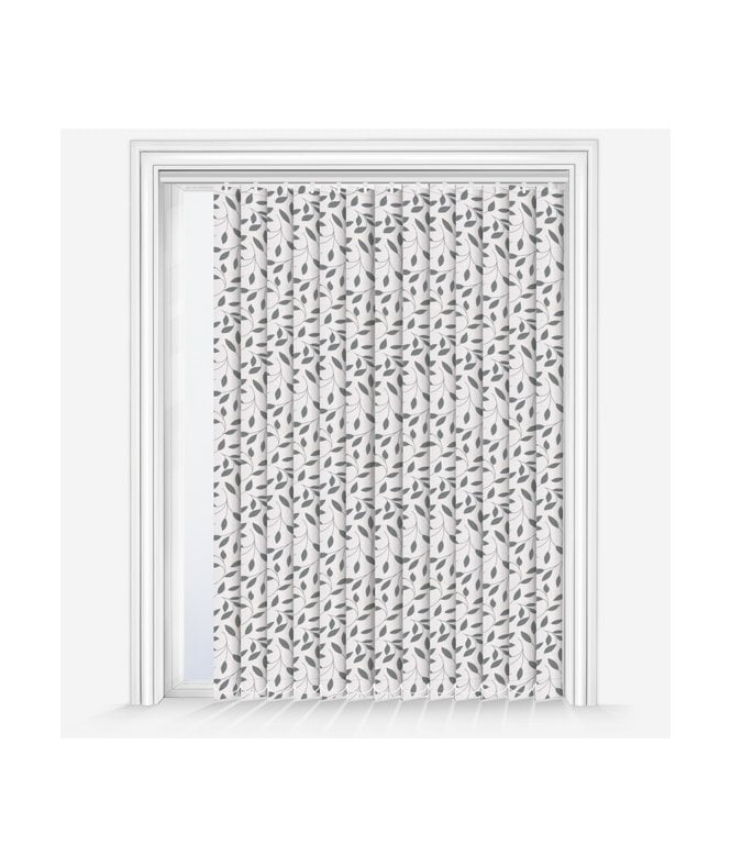 New Edge Blinds Louvolite Chatsworth Grey Custom Made Dimout Vertical Blind