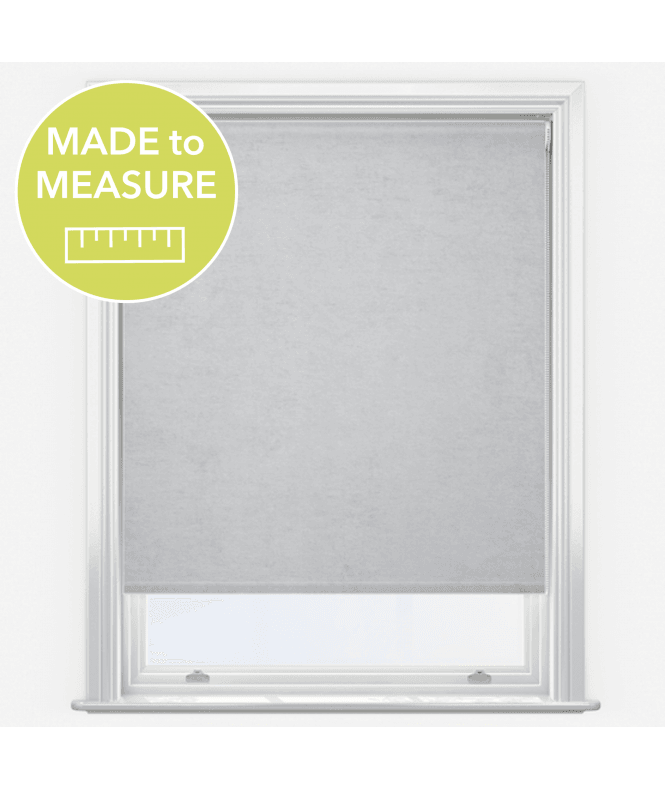 New Edge Blinds Louvolite Crush Nordic Mist Made to Measure Blackout Roller Blind