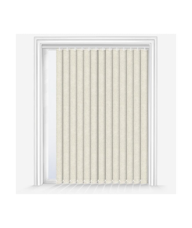 New Edge Blinds Louvolite Crush Whistler White Custom Made Blackout Vertical Blind