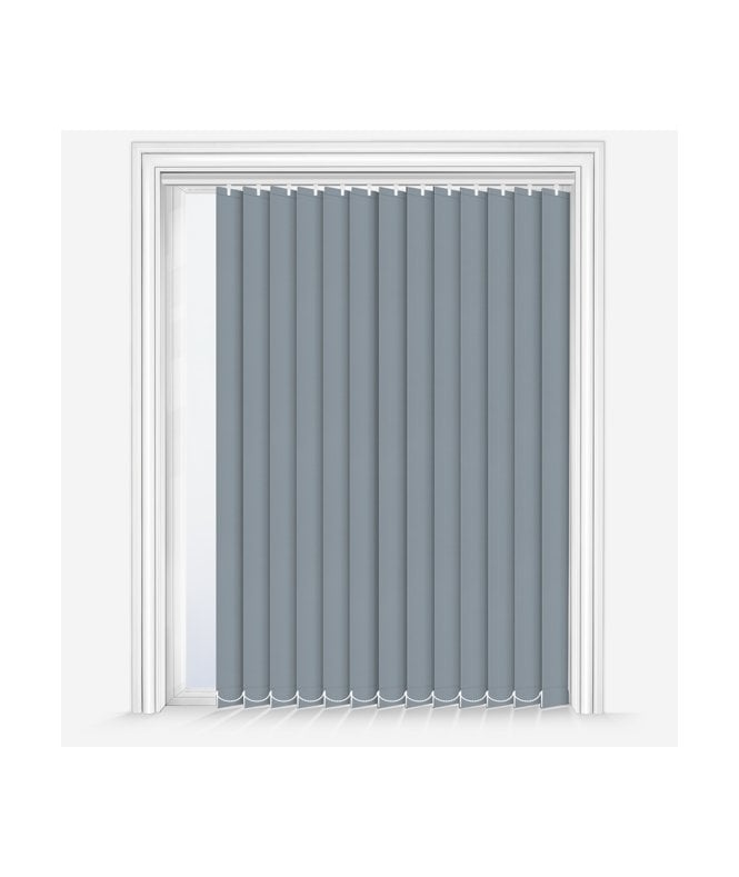 New Edge Blinds Louvolite Ex-Lite Slate Custom Made Blackout Vertical Blind