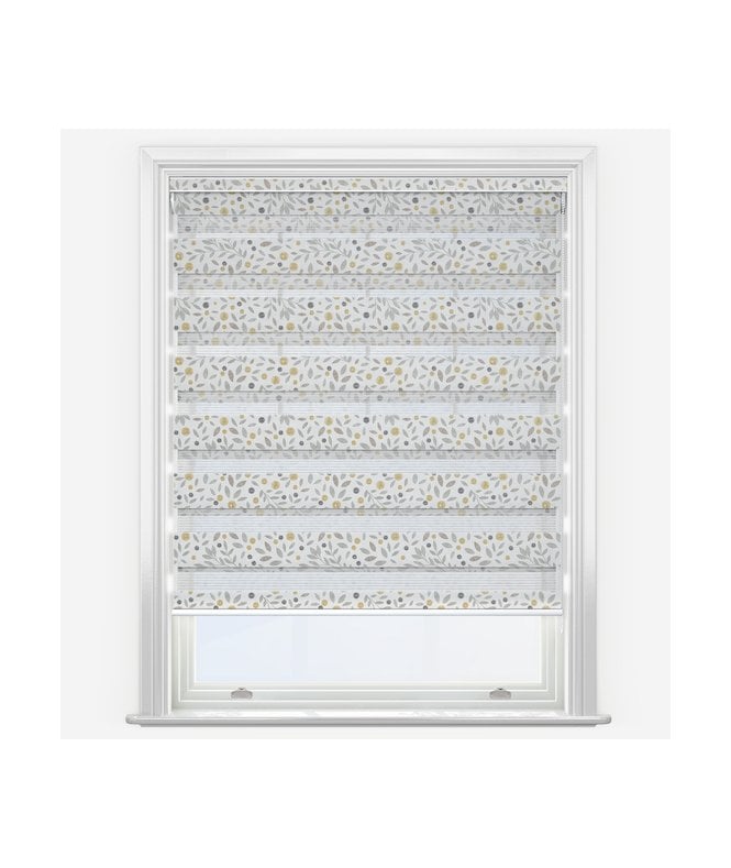 New Edge Blinds Louvolite Fiore Ochre Dimout Day & Night Roller Blind