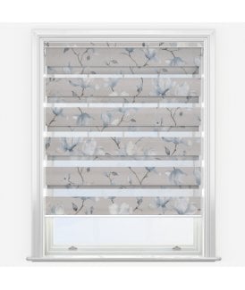 Louvolite Floreale Marine Dimout Day & Night Roller Blind