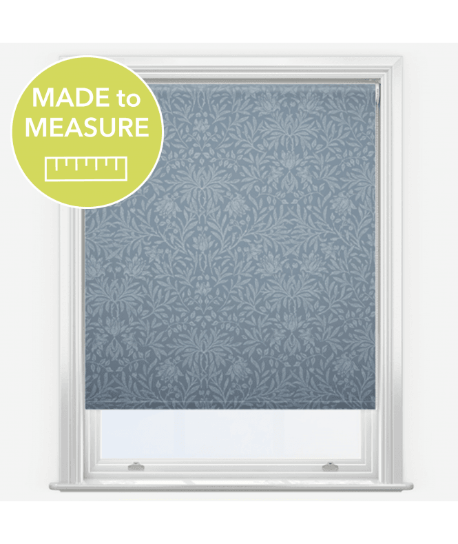 New Edge Blinds Louvolite Florence Persian Blue Made to Measure Blackout Roller Blind