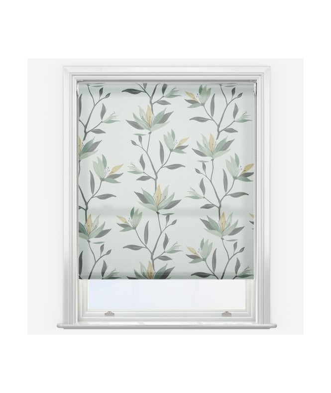 New Edge Blinds Louvolite Lily Mellow Sage Made to Measure Dimout Roller Blind