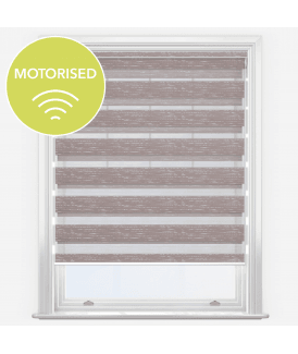 Louvolite Linoso Blush Motorised Dimout Day & Night Roller Blind