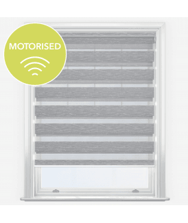 Louvolite Linoso Dove Motorised Dimout Day & Night Roller Blind