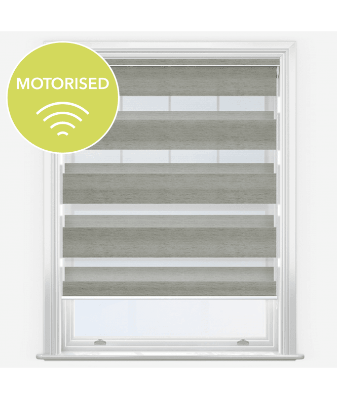 New Edge Blinds Louvolite Lusso Beige Motorised Dimout Day & Night Roller Blind