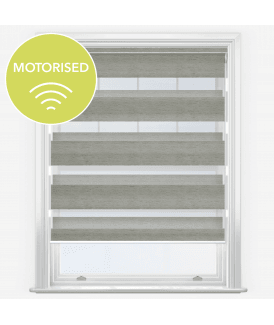 Louvolite Lusso Beige Motorised Dimout Day & Night Roller Blind