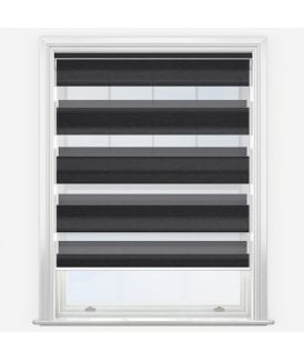 Louvolite Lusso Charcoal Dimout Day & Night Roller Blind
