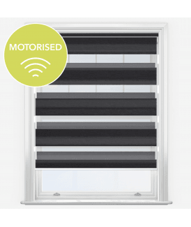 Louvolite Lusso Charcoal Motorised Dimout Day & Night Roller Blind