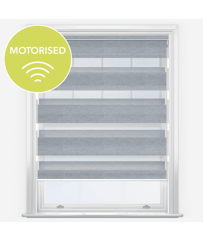 New Edge Blinds Louvolite Lusso Glacier Motorised Dimout Day & Night Roller Blind