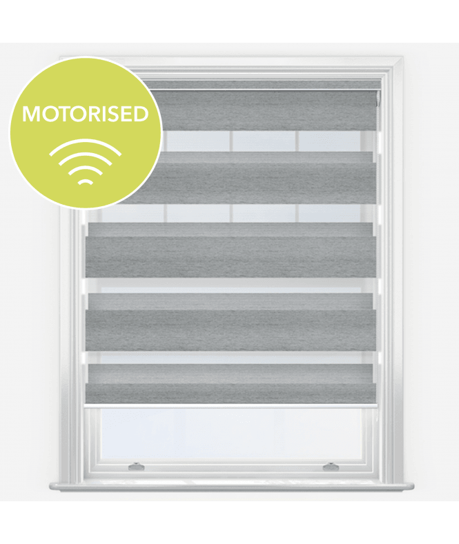 New Edge Blinds Louvolite Lusso Ivory Motorised Dimout Day & Night Roller Blind