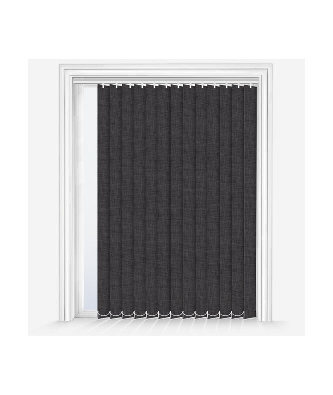 New Edge Blinds Louvolite Oslo Graphite Custom Made Dimout Vertical Blind