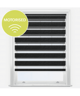 Louvolite Setosa Charcoal Motorised Dimout Day & Night Roller Blind