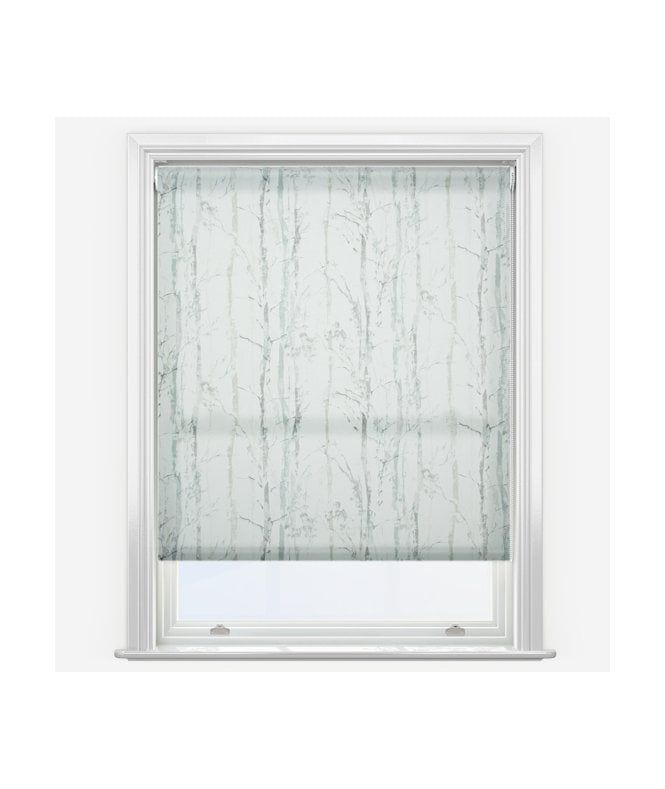 New Edge Blinds Louvolite Swedish Birch Silver Made to Measure Dimout Roller Blind