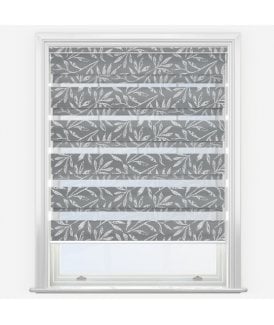 Louvolite Viale Charcoal Dimout Day & Night Roller Blind