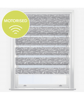 Louvolite Viale Mauve Grey Motorised Dimout Day & Night Roller Blind