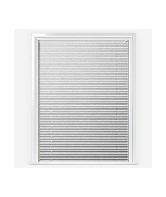 New Edge Blinds Louvolite Voile White Pleated Dimout Blind