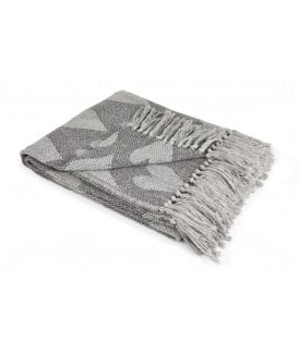 Love Collection Recycled Cotton Throw in Grey