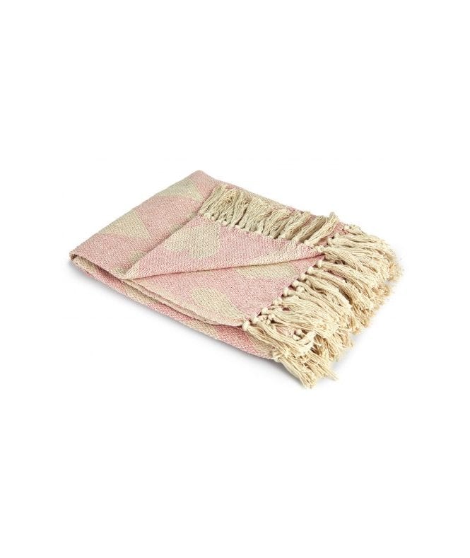 New Edge Blinds Love Collection Recycled Cotton Throw in Pink