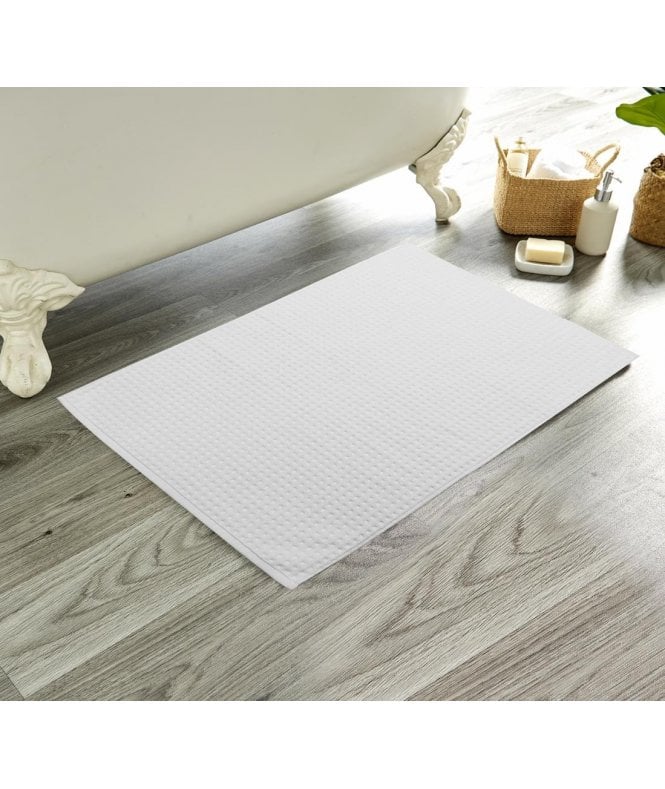 New Edge Blinds Luxe Deep Cotton Pile Bathmat in Silver