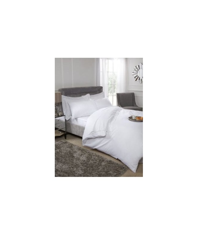 New Edge Blinds Luxor Collection 200 Thread Count Luxury Egyptian Cotton Fitted Sheet in White