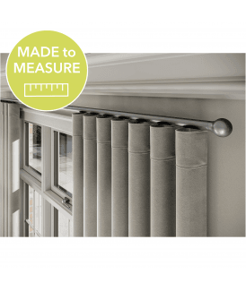 Made to Measure - 28mm Styleline Gliding Curtain Pole Set with Ball End - Silver