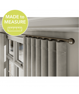 Made to Measure - 28mm Styleline Gliding Curtain Pole Set with Ball End - Taupe