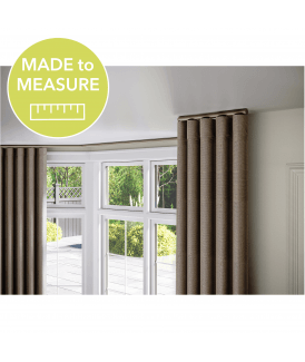 Made to Measure - 28mm Styleline Gliding Curtain Pole Set with End Cap - Taupe