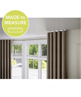 Made to Measure - 28mm Styleline Gliding Curtain Pole Set with End Cap - White