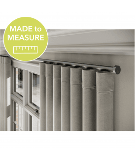Made to Measure - 28mm Styleline Gliding Curtain Pole Set with Stud End - Silver
