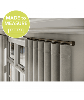 Made to Measure - 28mm Styleline Gliding Curtain Pole Set with Stud End - Taupe